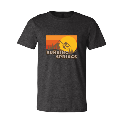 Running Springs Fall Sunset - Unisex Jersey T - Wears The Mountain