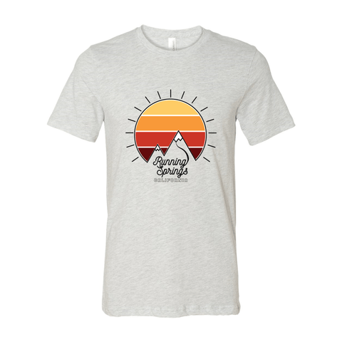 Running Springs Mountain Sunset - Unisex Jersey T - Wears The Mountain