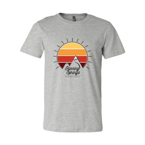 Running Springs Mountain Sunset - Unisex Jersey T - Wears The Mountain