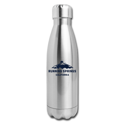 Running Springs Mountains - Insulated Stainless Steel Water Bottle - silver