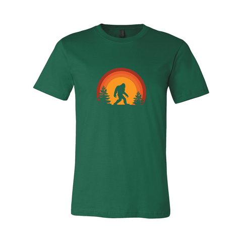 Sasquatch at Sunset - Unisex Jersey T - Wears The MountainT-ShirtsPrint Melon Inc.