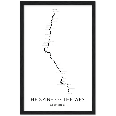 Spine of the West - Premium Wooden Framed Poster - Wears The MountainPrint MaterialWears The Mountain