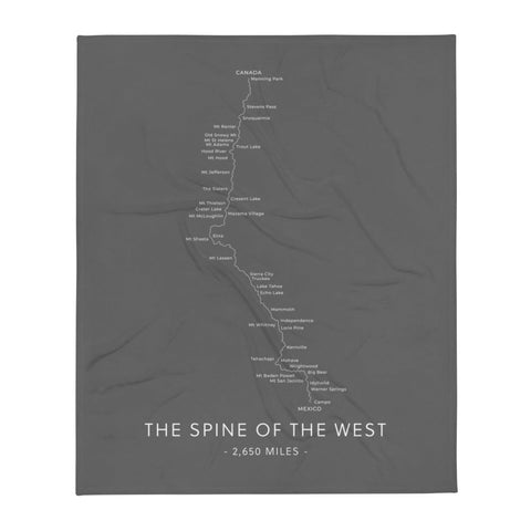 Spine of the West - Throw Blanket - Wears The MountainBlanketsWears The Mountain