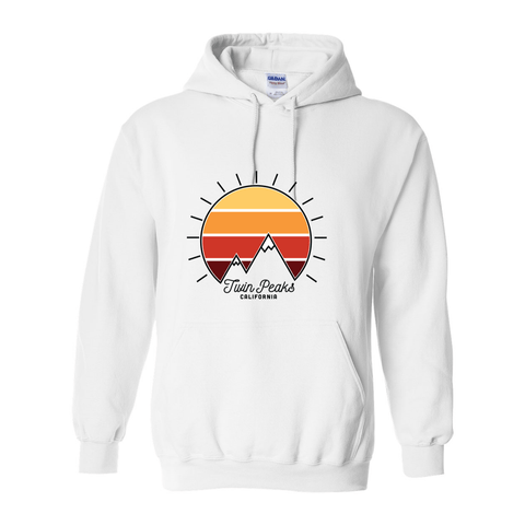Twin Peaks Mountain Sunset - Hooded Sweatshirt - Wears The MountainSweaters/HoodiesPrint Melon Inc.