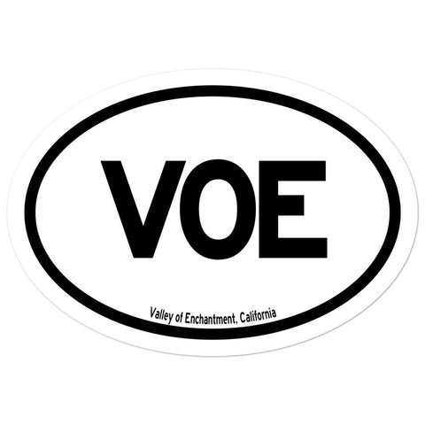 Valley of Enchantment (VOE) - Oval City Sticker - Wears The MountainStickersPrintful