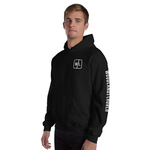 Woodlands Church Icon with Sleeve - Hooded Sweatshirt - Wears The MountainSweaters/HoodiesPrint Melon Inc.