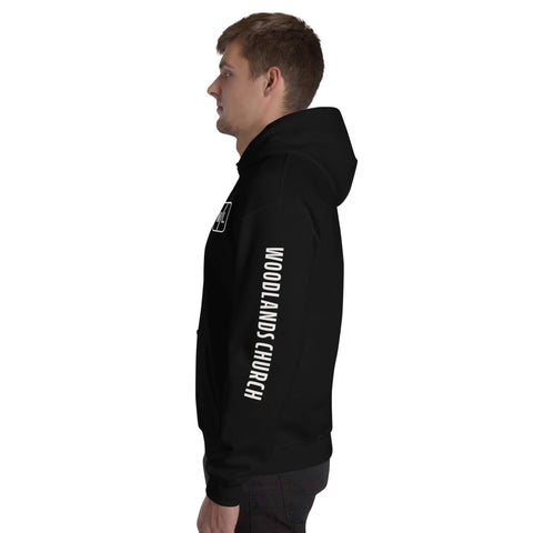 Woodlands Church Icon with Sleeve - Hooded Sweatshirt - Wears The MountainSweaters/HoodiesPrint Melon Inc.