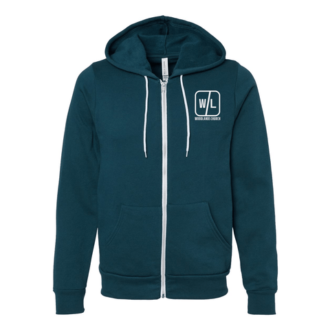 Woodlands Church Icon - Zip-up Hoodie - Wears The MountainSweaters/HoodiesPrint Melon Inc.