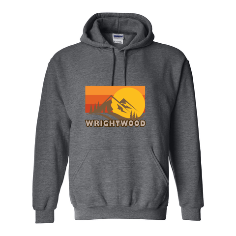 Wrightwood Fall Sunset - Hooded Sweatshirt - Wears The MountainSweaters/HoodiesPrint Melon Inc.