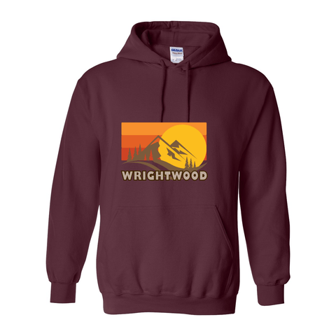 Wrightwood Fall Sunset - Hooded Sweatshirt - Wears The MountainSweaters/HoodiesPrint Melon Inc.