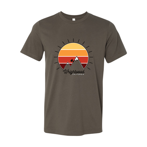 Wrightwood Mountain Sunset - Unisex Jersey T - Wears The MountainT-ShirtsPrint Melon Inc.