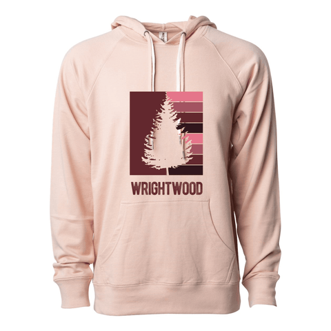 Wrightwood Striped Tree - Lightweight Hooded Sweatshirt - Wears The MountainSweaters/HoodiesPrint Melon Inc.