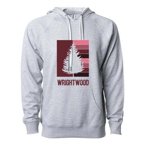 Wrightwood Striped Tree - Lightweight Hooded Sweatshirt - Wears The MountainSweaters/HoodiesPrint Melon Inc.