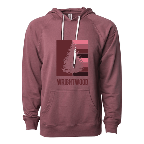 Wrightwood Striped Tree - Lightweight Hooded Sweatshirt - Wears The MountainSweaters/HoodiesPrint Melon Inc.