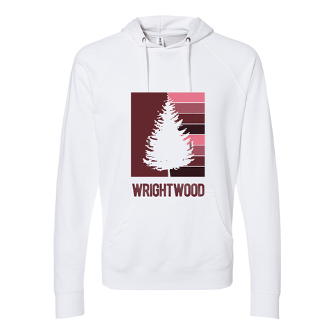 Wrightwood Striped Tree - Lightweight Hooded Sweatshirt - Wears The MountainSweaters/HoodiesPrint Melon Inc.