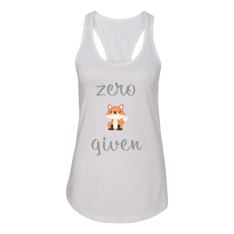 Zero Fox Given - Women's Racerback Tank - Wears The MountainTank TopsPrint Melon Inc.