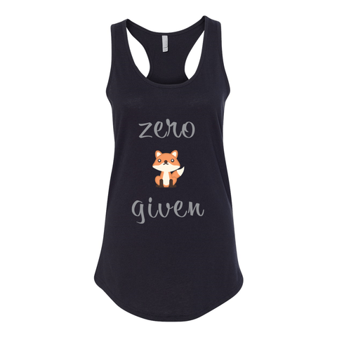 Zero Fox Given - Women's Racerback Tank - Wears The MountainTank TopsPrint Melon Inc.